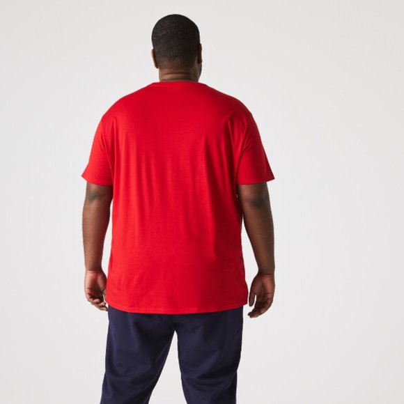 Lacoste ~ Men’s Red Classic V Neck Soft Cotton Jersey T-Shirt in size 8 (3XL) - Picture 11 of 13